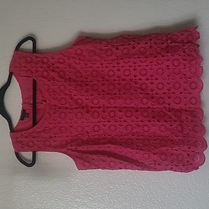 Talbots 16 Pink Cotton Sleeveless Blouse
